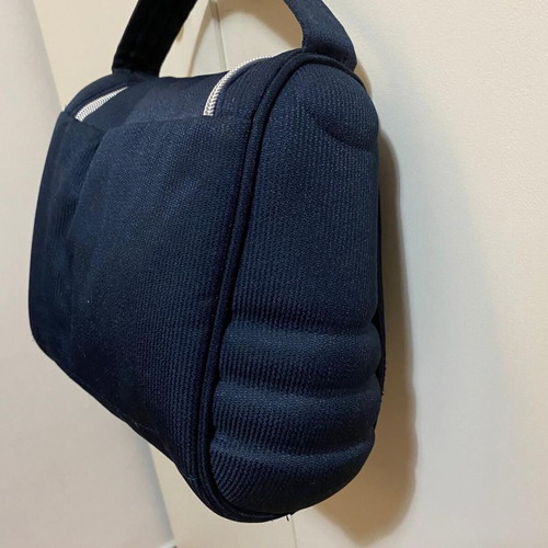 Fabric toiletry bag like new, black, travel organizer