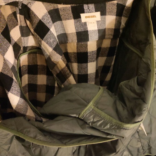 Vintage Diesel winter jacket / hoodie with removable quilted lining size M used