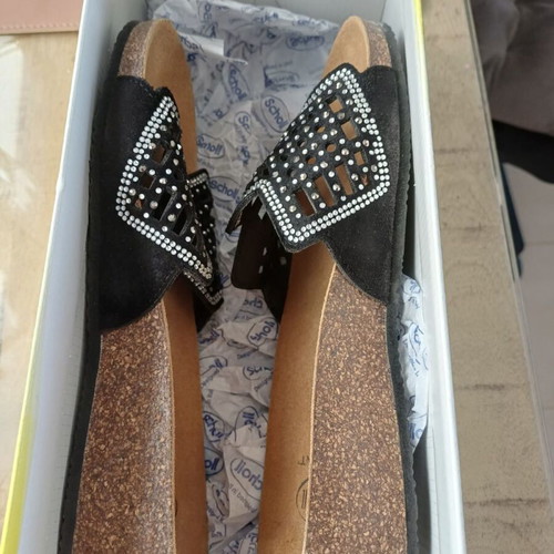 Scholl Anatomical Slippers Women Size 35 Like New Black