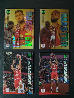 Σετ καρτών Sasha Vezenkov και Evan Fournier Euroleague 2024/25 σαν καινούργιο