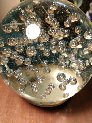 Glass ball Murano style used with small scratches