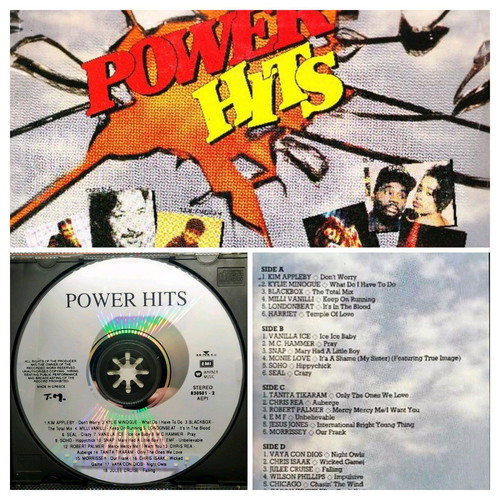 Power Hits CD compilation used, pop and dance hits from the '80s-'90s