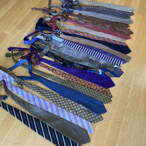Ties used, pack of about 40, multicolored