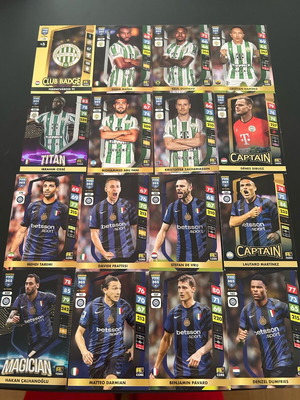 Football cards 2025 like new, Ferencvarosi TC & Internazionale Milano