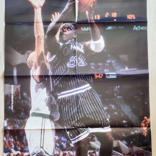 Rare double poster Shaquille O'Neal and Dikembe Mutombo like new
