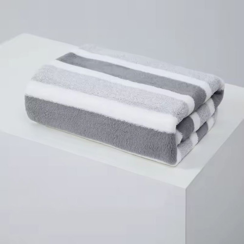 Striped bath towel set new, 2 pieces 35×75 cm