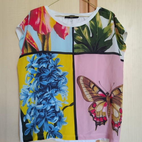 Max Mara Ariete floral and butterfly T-shirt