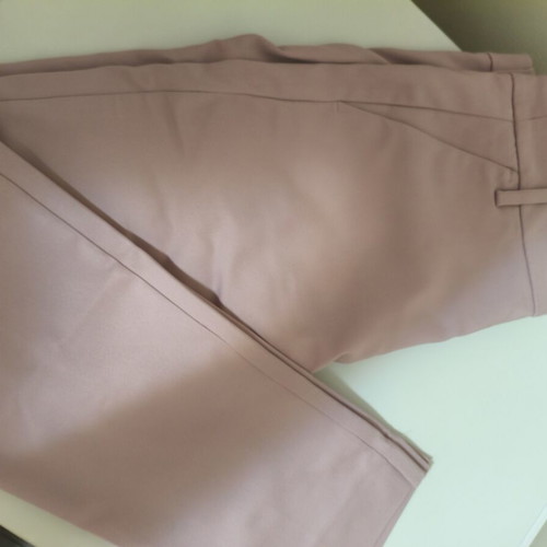 Lilac pants and white crop top set XS like new Bershka