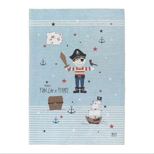 Beauty Home Cool Art 9546 Pirate Kids Rug 120×180 Blue New