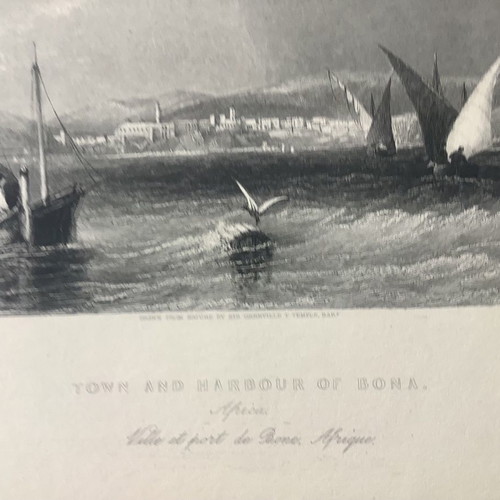 Chalcography 1840 City and Port of Bona used