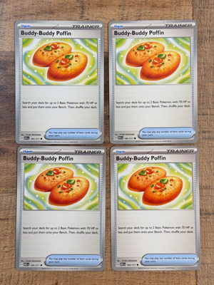 Pokemon TCG Buddy-Buddy Poffin Playset 4x new (184/217)