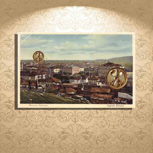 General view of Monastiri (Bitola) used chromolithograph 1930