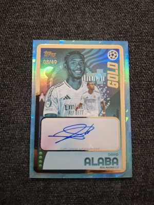 David Alaba Topps Gold 25/26 Real Madrid Autograph Card