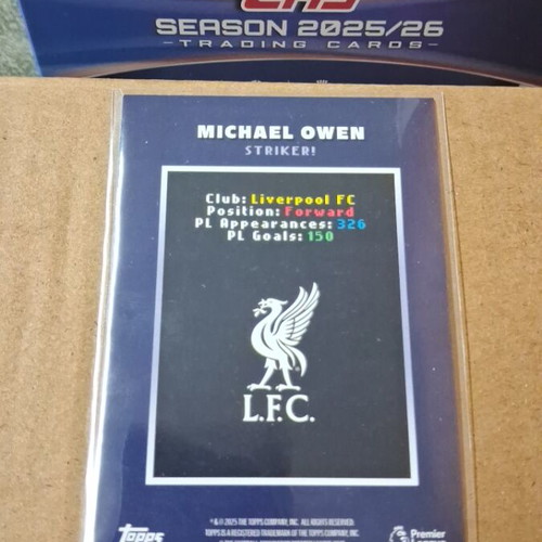 Michael Owen Topps Deckades 1990s like new