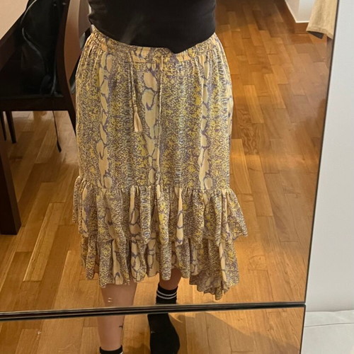 Positano summer skirt like new, light yellow, asymmetric