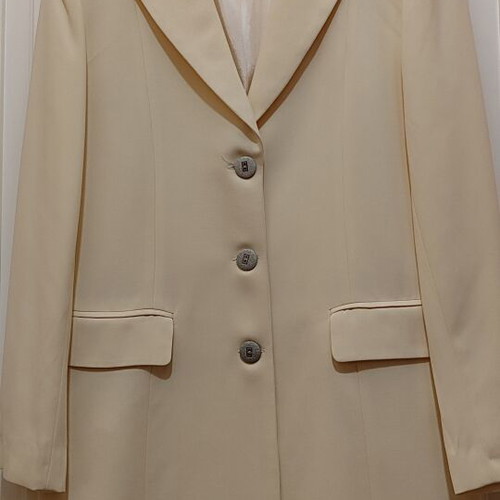 Vintage pastel yellow coat and skirt set, like new, Insolito Collection