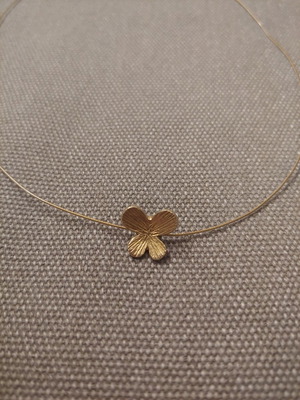 Necklace with gold-plated 925 silver butterfly like new