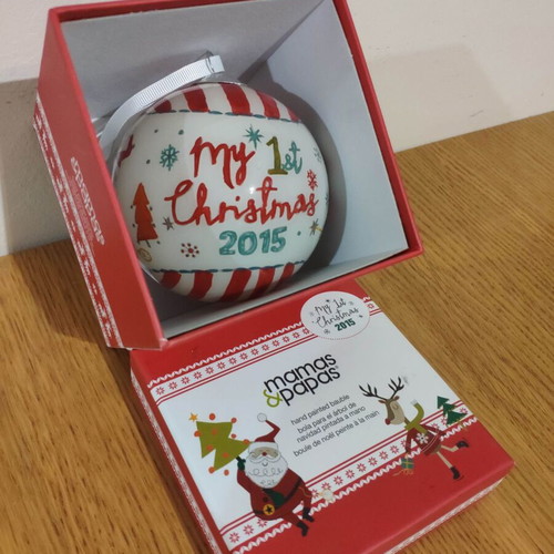 Mamas and Papas My 1st Christmas 2015 collectible Christmas bauble new