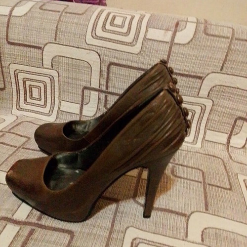 Nine West high-heeled shoes used, brown, sizes 37.5-38