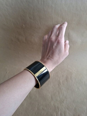 Legend Vogue X Large bracelet platinum plated 24 carat black like new