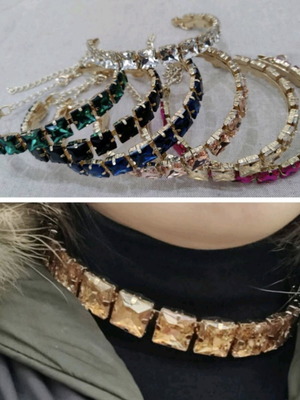 Choker necklace new multicolor