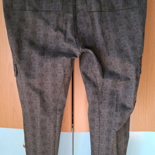 Men's cotton plaid jeans Timezone XL like new, black gray