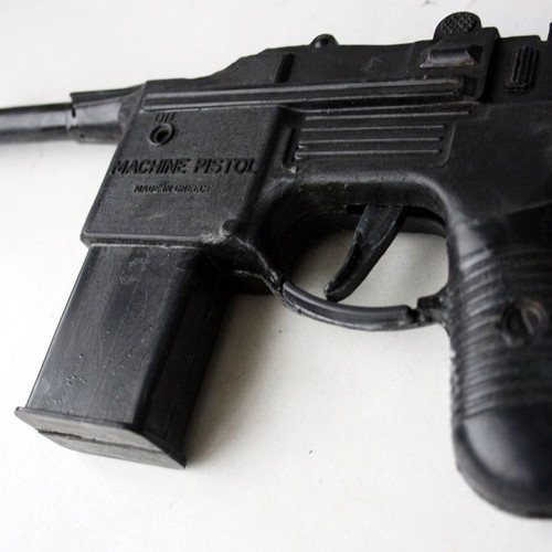 Plastic friction machine pistol vintage 70's new made in Greece