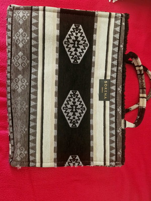 Τσάντα Sorena Handmade χειρός, σαν καινούργια, μαύρη και γκρι