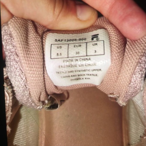 Fila pink athletic shoes, size 36