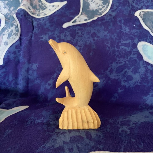 Wooden dolphin decorative set handmade, new, pack of two