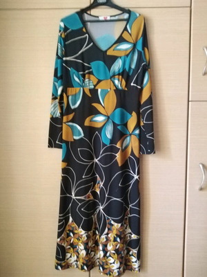 Dress like new, long with beautiful pattern
