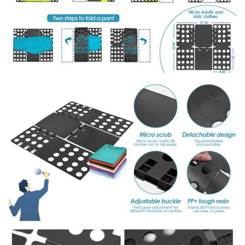 Clothes folding board like new, durable plastic