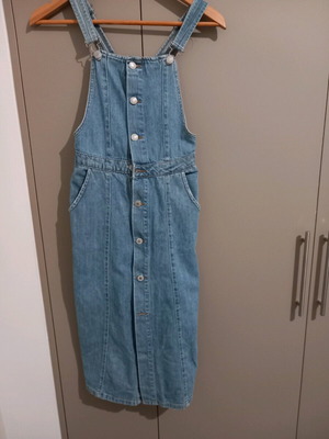 Denim midi dress Zara used, blue, size S