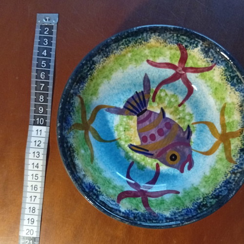 Ceramic bowl "Kerameikos" by P. Sanos, vintage 1980s