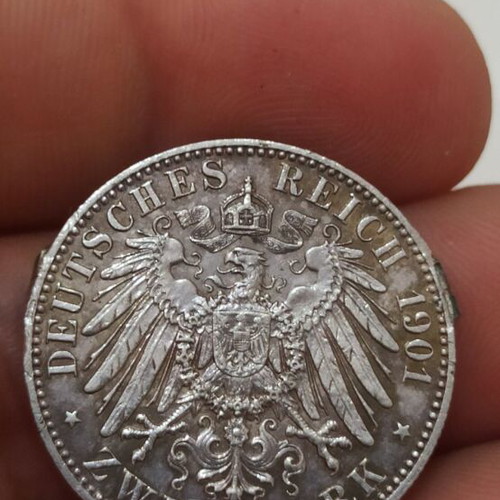 Prussia 2 Mark 1901 silver coin