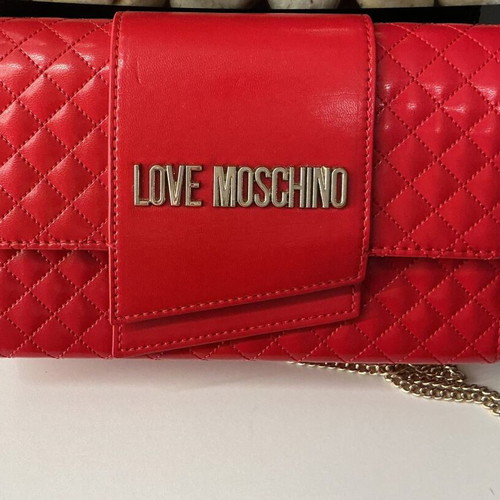 Moschino crossbody bag new, red with chain strap