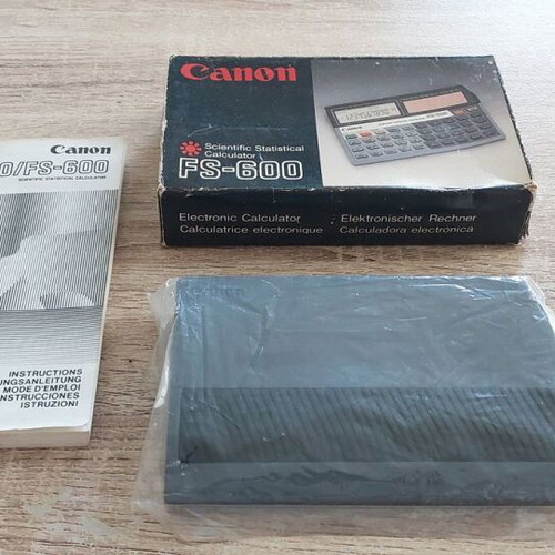 Canon FS-600 scientific statistical calculator vintage like new
