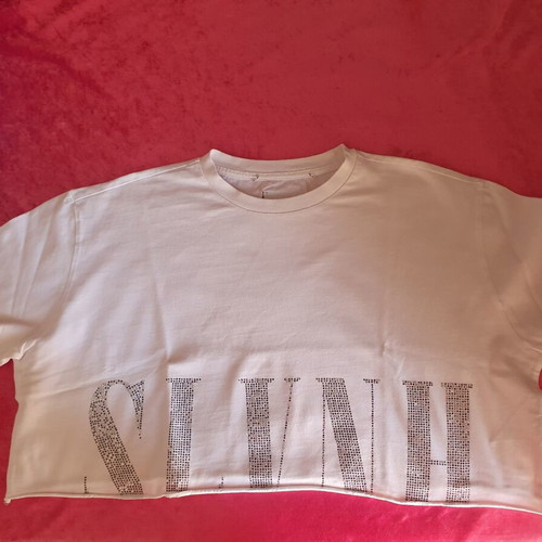Silvian Heach cropped short-sleeve top, white
