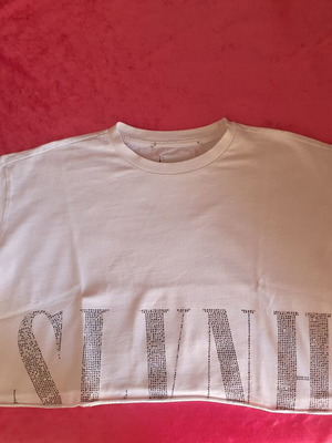 Silvian Heach cropped short-sleeve top, white
