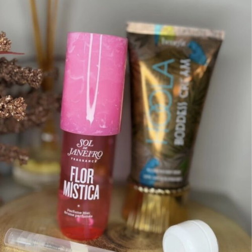 Sol de Janeiro body mist and Benefit Hoola shimmer body cream travel size new set