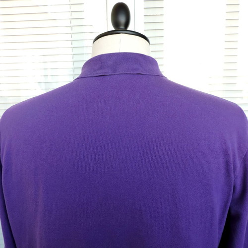 Polo Ralph Lauren men's long sleeve purple polo shirt, Custom Fit, size L