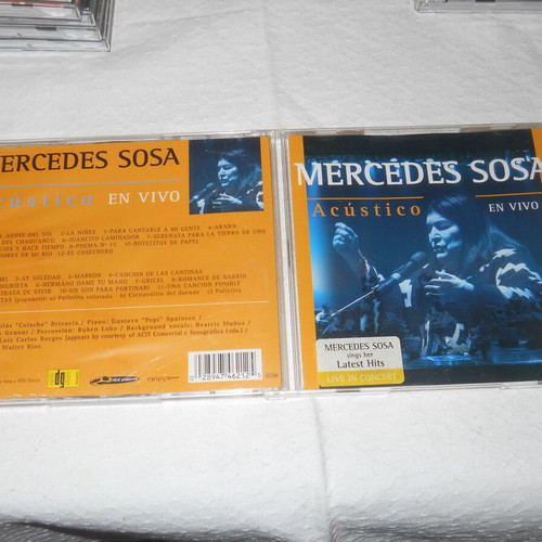 Mercedes Sosa Acústico En Vivo 2xCD album used, Latin
