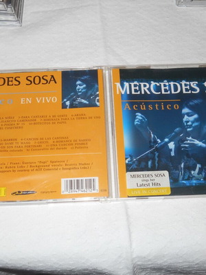 Mercedes Sosa Acústico En Vivo 2xCD album used, Latin