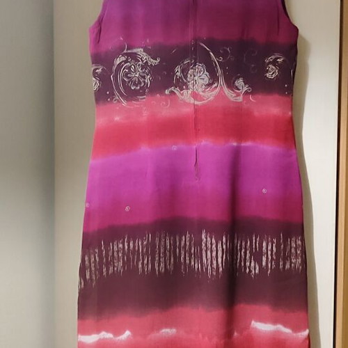 Sisan Couture maxi dress like new, size 2, deep burgundy and fuchsia