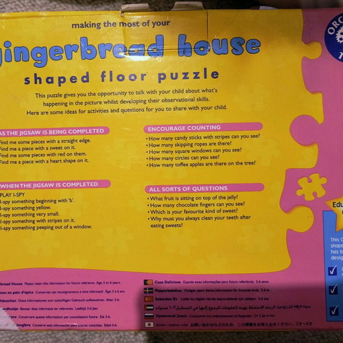 Gingerbread house floor puzzle like new