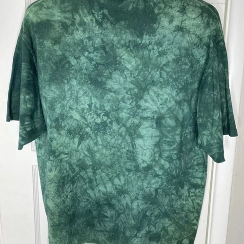 Discovery Channel vintage maxi thick cotton shirt dress new, size Large, green
