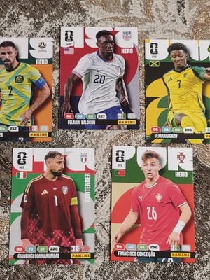 Adrenalyn Cards FIFA World Cup 2026, like new, set of 5