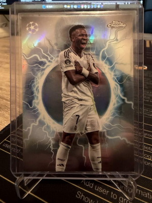 2024 Topps Chrome Soccer Uefa Club Competitions Circle of Power Vini Jr Shockwave καινούργιο