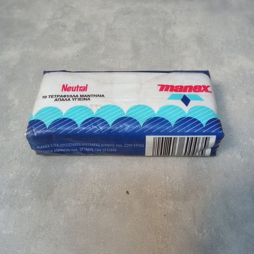 Collectible Manex Neutral handkerchief pack 1980s sealed new