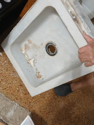 Marble kitchen sink, 60x47x19 cm